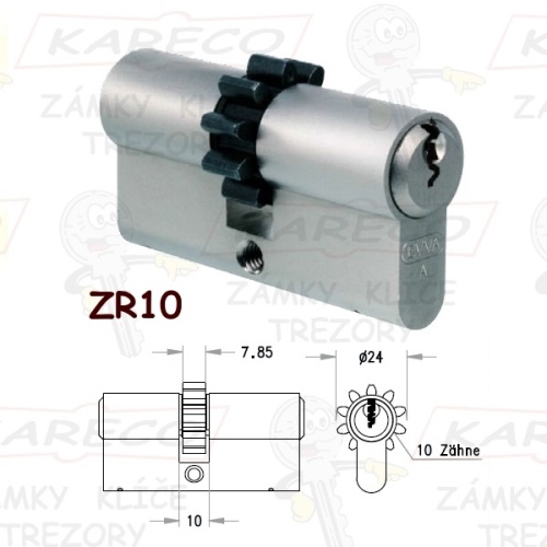 Cylindrická vložka EVVA EPS 41/71mm SYMO 3 klíče EK207