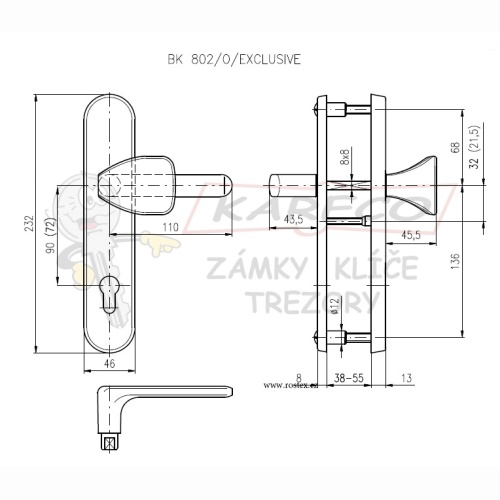  | Kování ROSTEX 802/O EXCLUSIVE