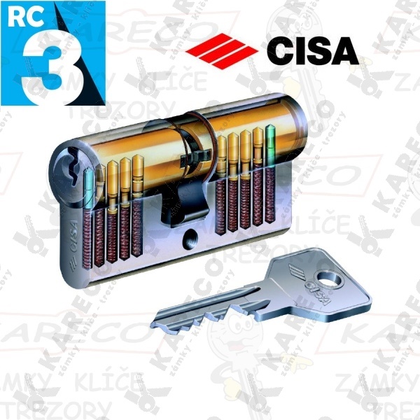 Cylindrická vložka CISA C2000 30+35mm 3 klíče