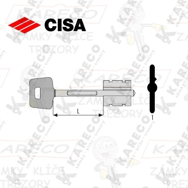 CISA 00163-00-1 polotovar trezorového klíče | CISA 00163-00-1