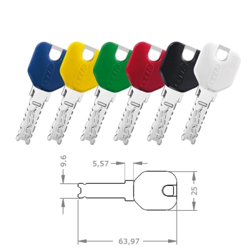  | Designové klíče EVVA 4KS v šesti barvách