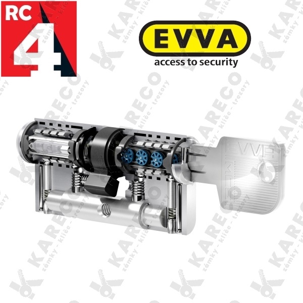 Cylindrická vložka EVVA MCS 31/76 5 klíčů (105mm/30+75)