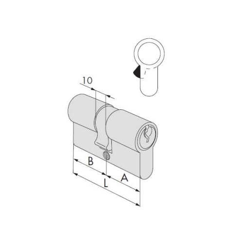 Cylindrická vložka CISA C3000 30+35 3 klíče