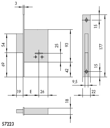  | Rozměrové schéma CISA 57223-40